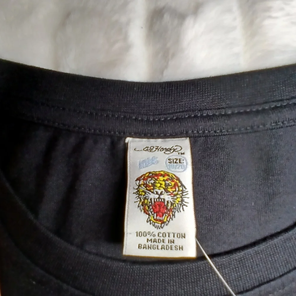 Ed Hardy Kids Tiger Graphic Tee – Size 19/20 (Jet Black) 100% Cotton - Picture 9 of 10